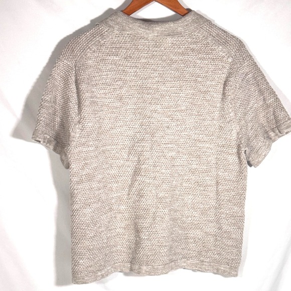 American Eagle Polo Sweater‎ Men's Large Knit Preppy Short Sleeve Button Shirt - Picture 2 of 7